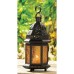 Large Yellow Glass Moroccan Lantern